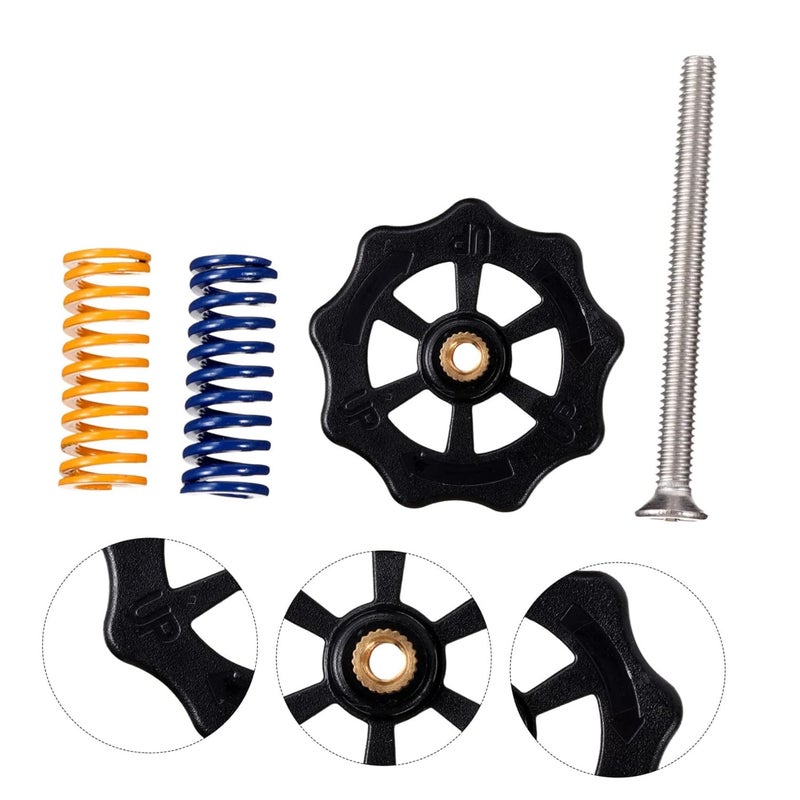 3D Printer Leveling Nuts Metal Hand Nut Spring Set For Stable Printing Experience - Image 3